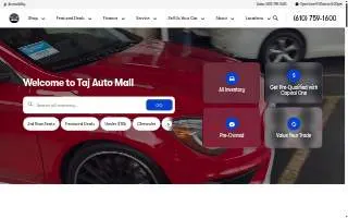 Taj Auto Mall website