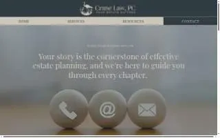 Crane Law, PC website