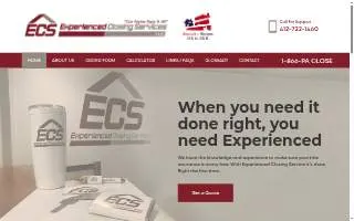 Experienced Closing Services, LLC website