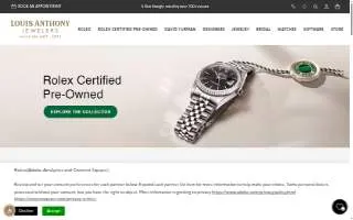 Louis Anthony Jewelers website