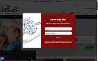 Belle Jewelers website