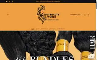 Just Beauty World LLC website
