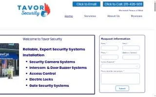 Tavor Security Systems of Collingdale website