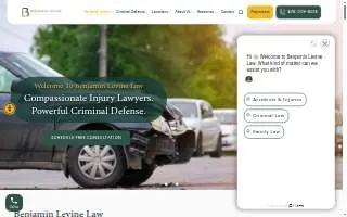 Benjamin Levine Law, LLC of Cranberry Township website