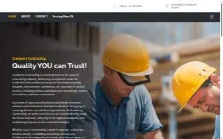 Cranberry Contracting website