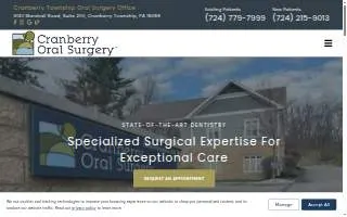 Cranberry Oral Surgery website