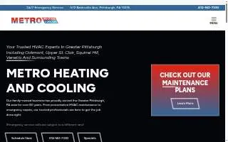 Metro Heating & Cooling of Dormont website