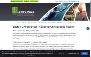 Adelphia Chiropractic Health Center PC website