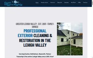 Easton Pressure Washing website