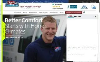 Home Climates website