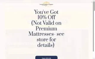 Lancaster Mattress Co website