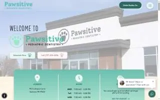 Pawsitive Pediatric Dentistry website