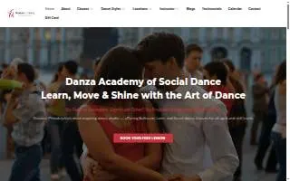Danza Academy of Social Dance Exton website