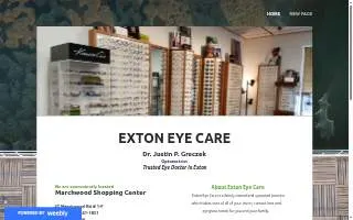 Exton Eye Care, Dr. Justin P. Greczek website