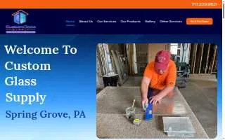 Custom Glass Supply website