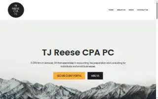 TJ Reese CPA PC website