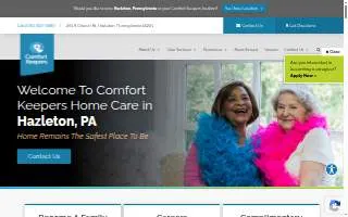 Comfort Keepers of Hazleton website