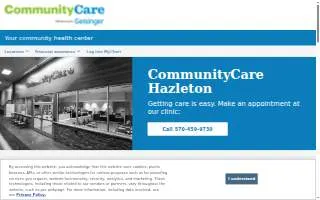CommunityCare Express Hazleton website