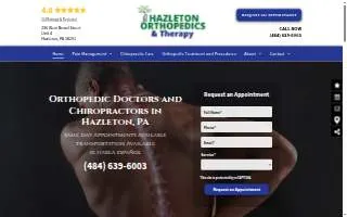 Hazleton Orthopedics & Therapy website