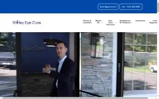 Shirley Eye Care website