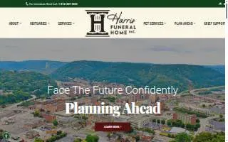 Harris Funeral Home of Johnstown website