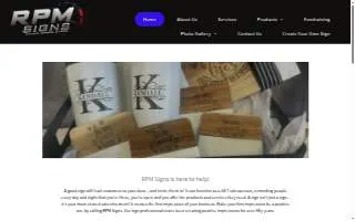 RPM Signs website