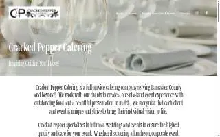 Cracked Pepper Catering website