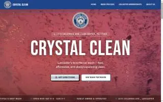 Crystal Clean Car Wash of Lancaster website