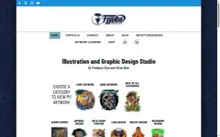 Flyland Designs, Freelance Illustration and Graphic Design website