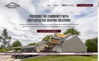 King Family Roofing website