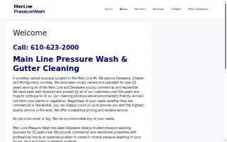 Main Line Pressure Wash website