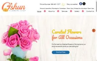 Oshun Flowers Shop website