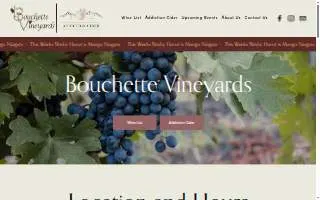 Bouchette Vineyards website