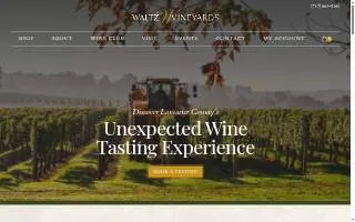 Waltz Vineyards Estate Winery website