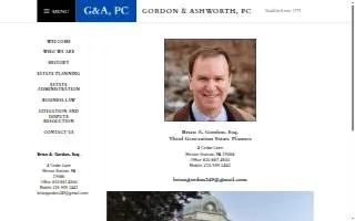 Gordon & Ashworth, P.C. website