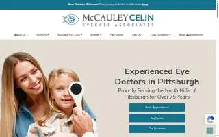 McCauley Celin Eyecare Associates of McCandless website