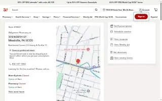 Walgreens of Meadville website