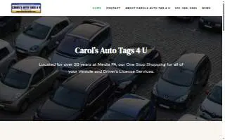 Carol's Auto Tags 4 U Inc website