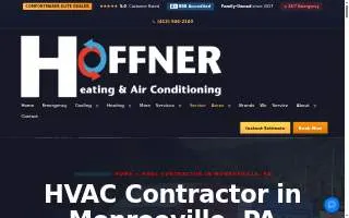 Hoffner Heating and Air Conditioning website