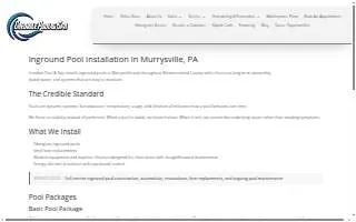 Credible Pool & Spa of Murrysville website