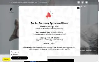 Zen Cat Sanctuary website