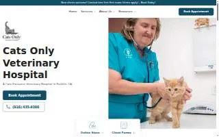 Cats Only Veterinary Hospital of Norristown website