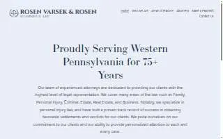 Rosen, Varsek & Rosen website