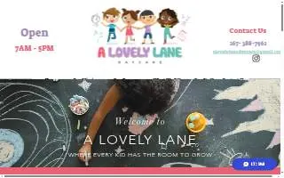 A Lovely Lane Daycare LLC website