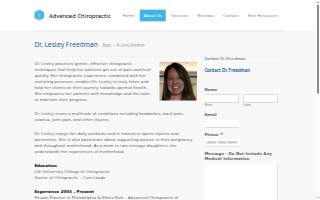Advanced Chiropractic, Dr. Lesley Freedman