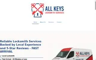 All Keys Locksmith Services website