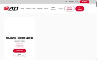 ATI Physical Therapy of Philadelphia website