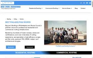 Big Joe's Roofing website