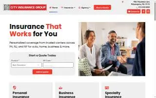 City Insurance Group website