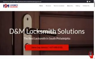 D&M Locksmith South Philadelphia website